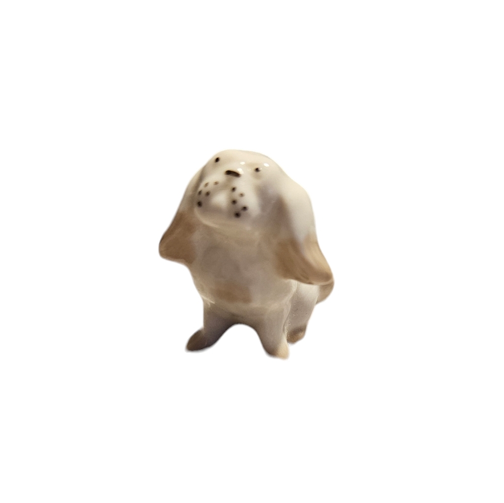 Lomonosov Porcelain Figurine Bolognese Puppy Dog miniature